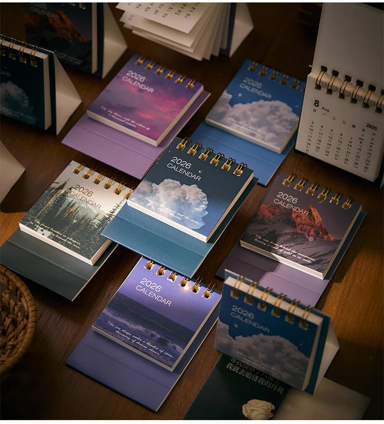 Simple Mini 2026 Calendar Office School Supplies calendar Desk calendar monthly Planner Desk accessories Decor Record