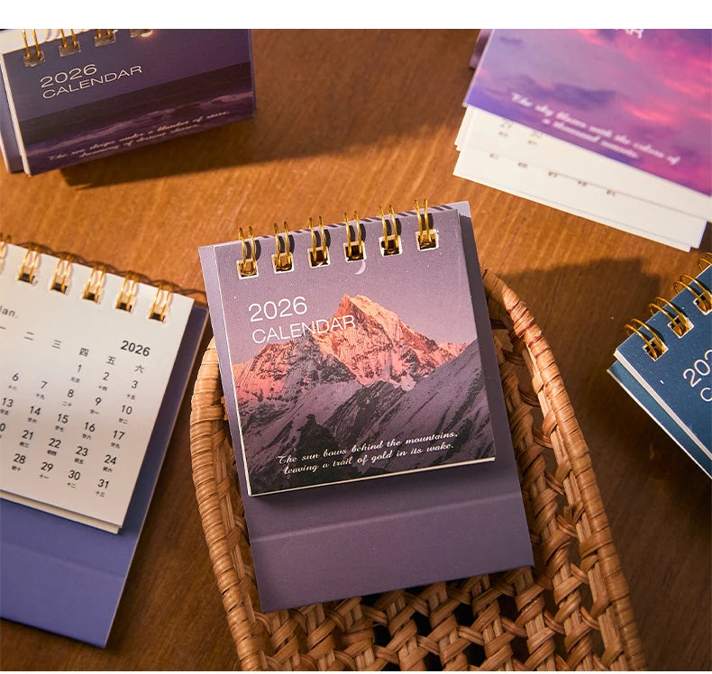 Simple Mini 2026 Calendar Office School Supplies calendar Desk calendar monthly Planner Desk accessories Decor Record