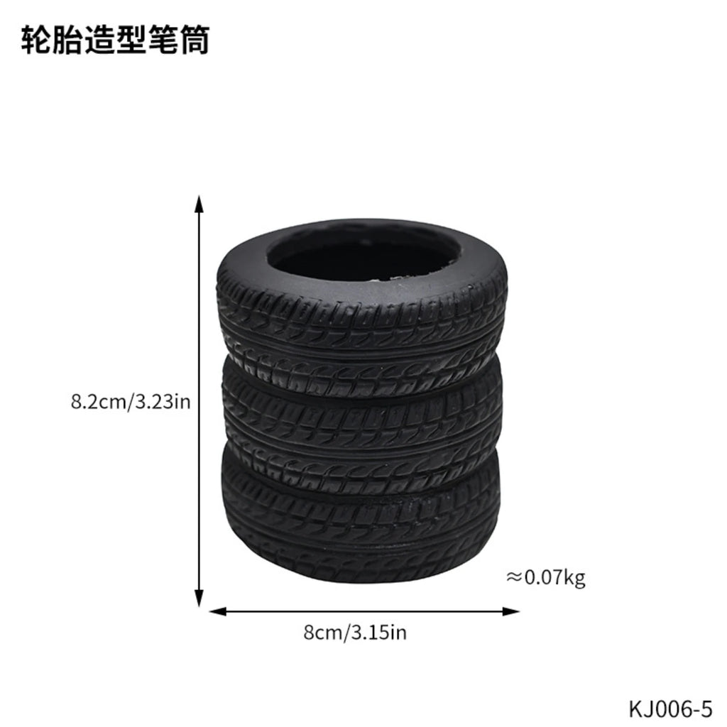 Tire shaped office supplies desktop multifunctional storage pen holder makeup brush holder decoration ornaments