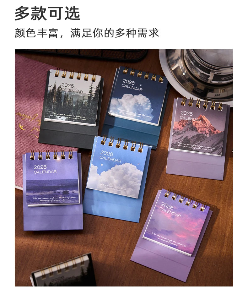 Simple Mini 2026 Calendar Office School Supplies calendar Desk calendar monthly Planner Desk accessories Decor Record