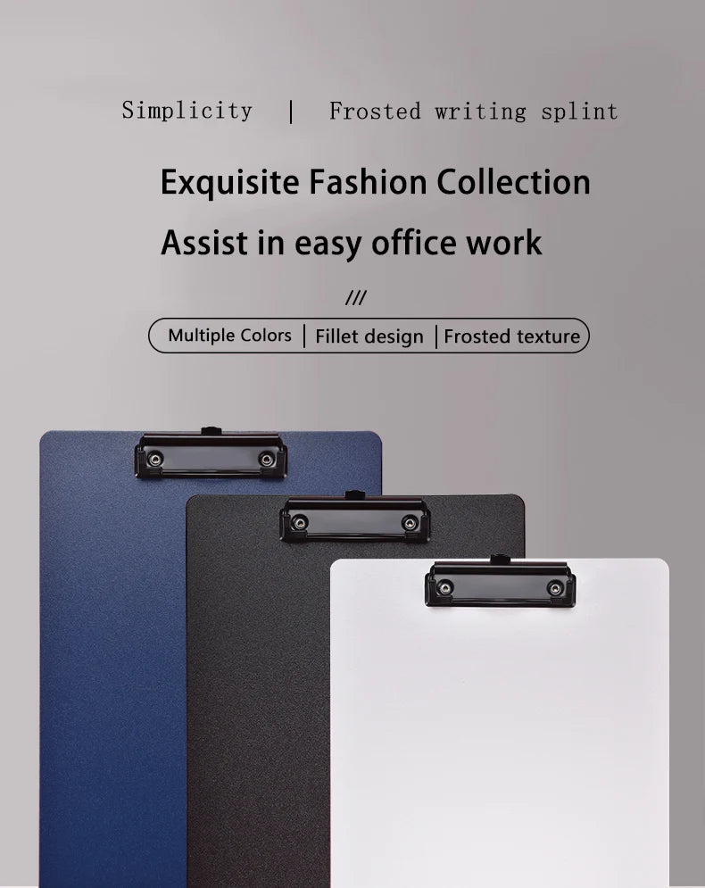 A4 File Folder Clipboard Writing Pad Memo Clip Board Clips Test Paper Storage Organizer School Supplies Office Stationary