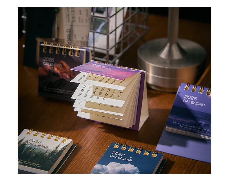 Simple Mini 2026 Calendar Office School Supplies calendar Desk calendar monthly Planner Desk accessories Decor Record