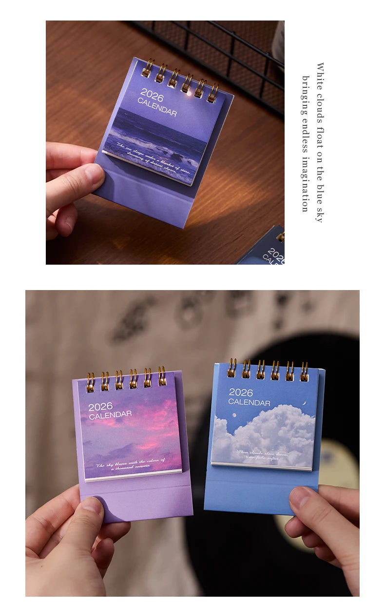 Simple Mini 2026 Calendar Office School Supplies calendar Desk calendar monthly Planner Desk accessories Decor Record