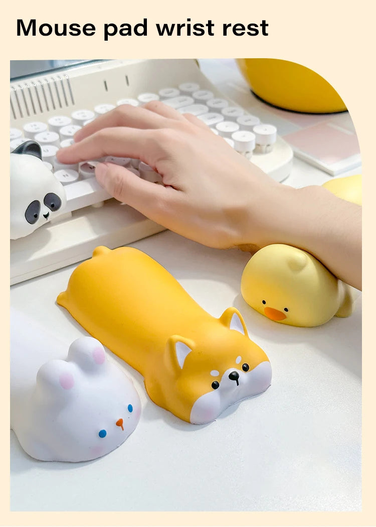 New Cute Animal Wrist Rest Support For Mouse Pad Computer Laptop Arm Rest For Desk Mouse Pad Wrist Rest Cat Dog Duck Panda Toys