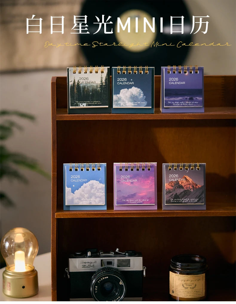 Simple Mini 2026 Calendar Office School Supplies calendar Desk calendar monthly Planner Desk accessories Decor Record