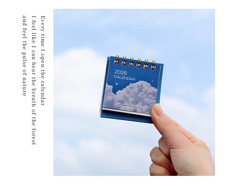 Simple Mini 2026 Calendar Office School Supplies calendar Desk calendar monthly Planner Desk accessories Decor Record