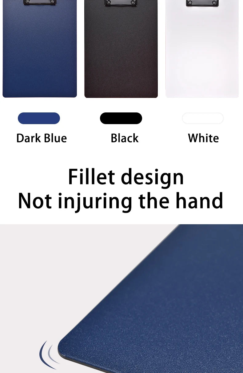 A4 File Folder Clipboard Writing Pad Memo Clip Board Clips Test Paper Storage Organizer School Supplies Office Stationary