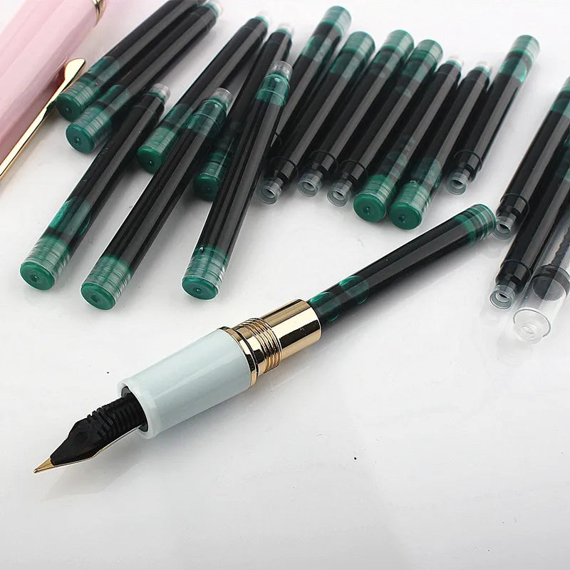 New High quality 10pcs Color Ink Supplies fountain Pen ink Refill cartridge office school student stationery
