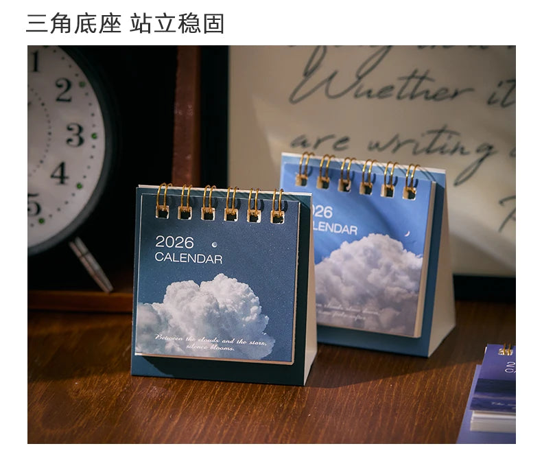 Simple Mini 2026 Calendar Office School Supplies calendar Desk calendar monthly Planner Desk accessories Decor Record