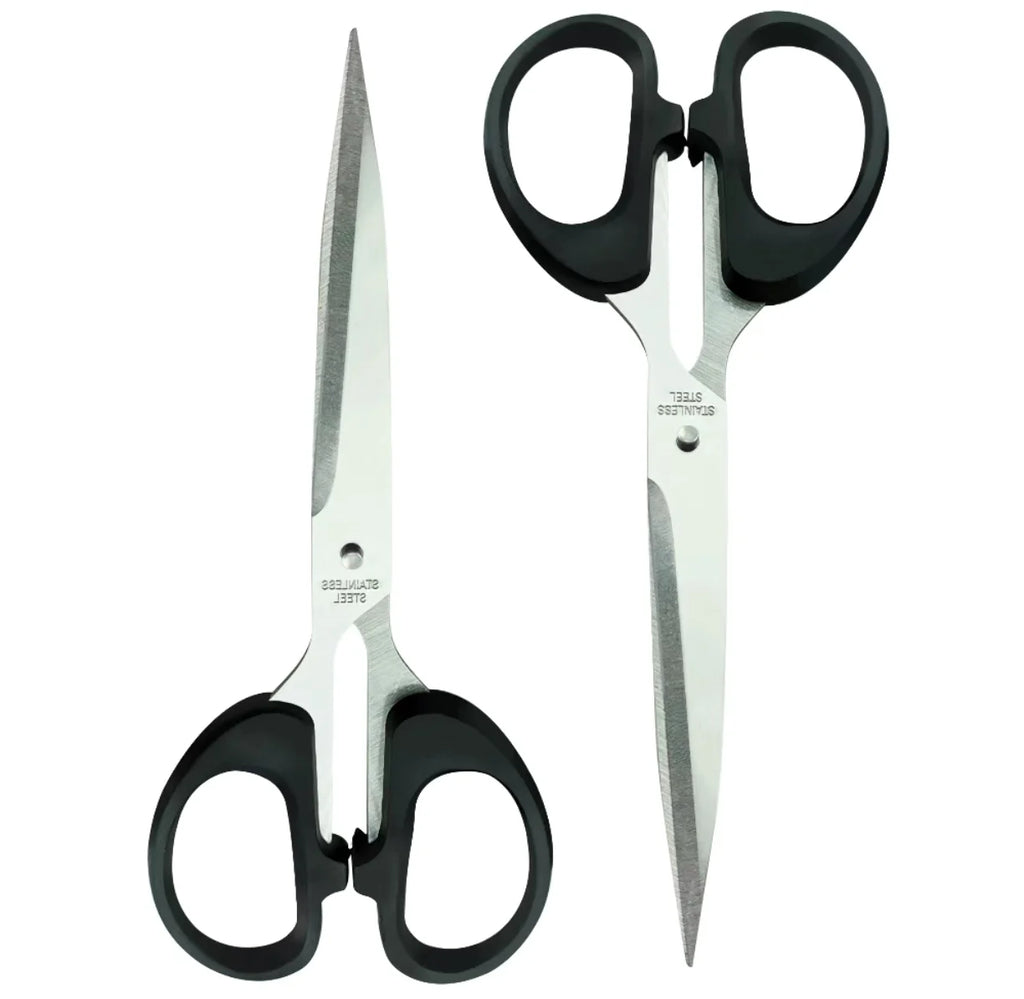 Office supplies scissors, household carded scissors, black stationery scissors, stainless steel small office scissors