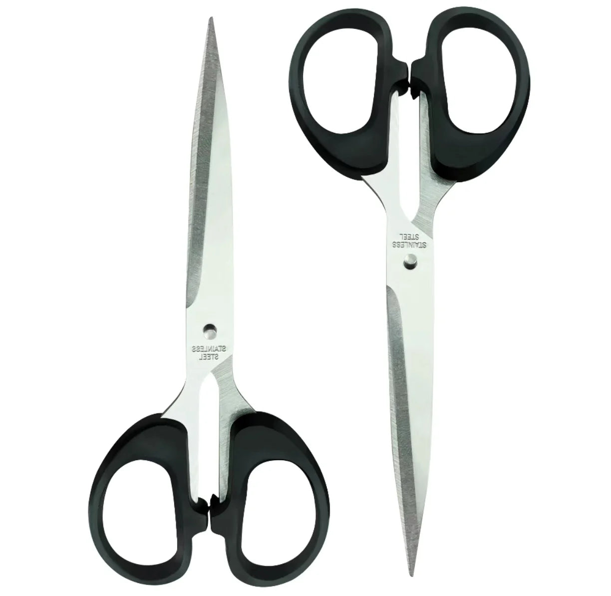 Office supplies scissors, household carded scissors, black stationery scissors, stainless steel small office scissors