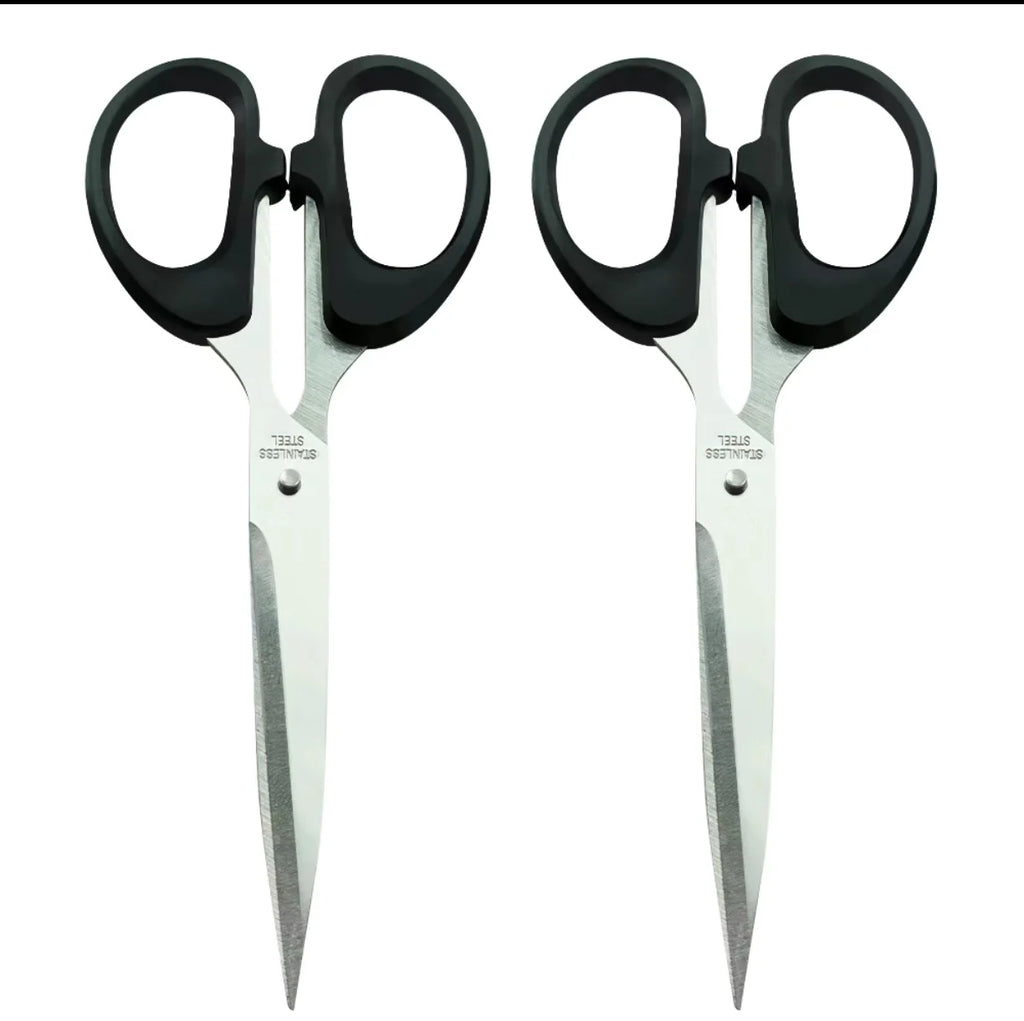 Office supplies scissors, household carded scissors, black stationery scissors, stainless steel small office scissors