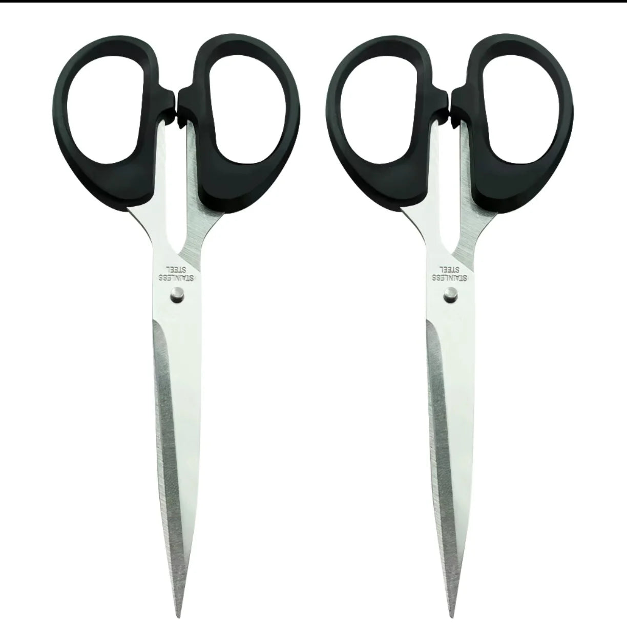 Office supplies scissors, household carded scissors, black stationery scissors, stainless steel small office scissors
