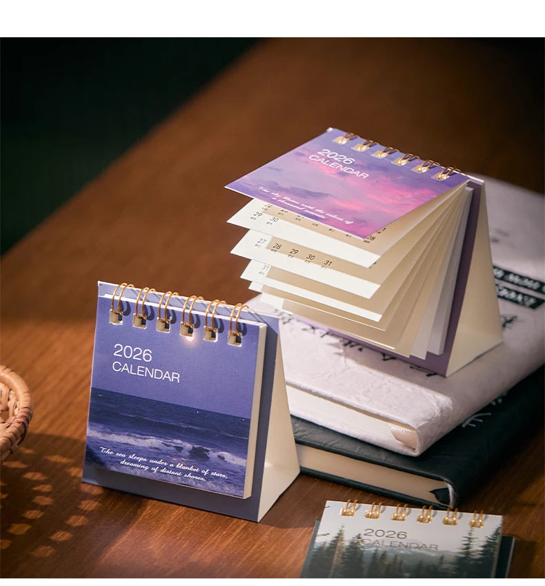 Simple Mini 2026 Calendar Office School Supplies calendar Desk calendar monthly Planner Desk accessories Decor Record