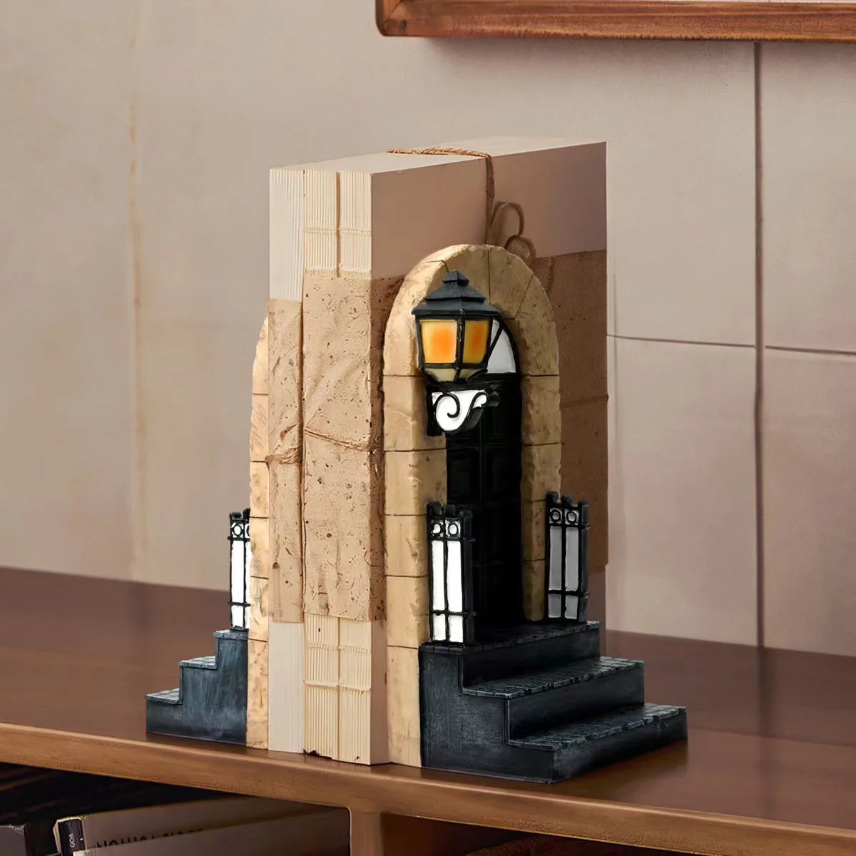 Home Office Supplies Bookshelf Book Stoppers Bookshelf Desktop Organizer Bookends Fun Resin Crafts Simple Style