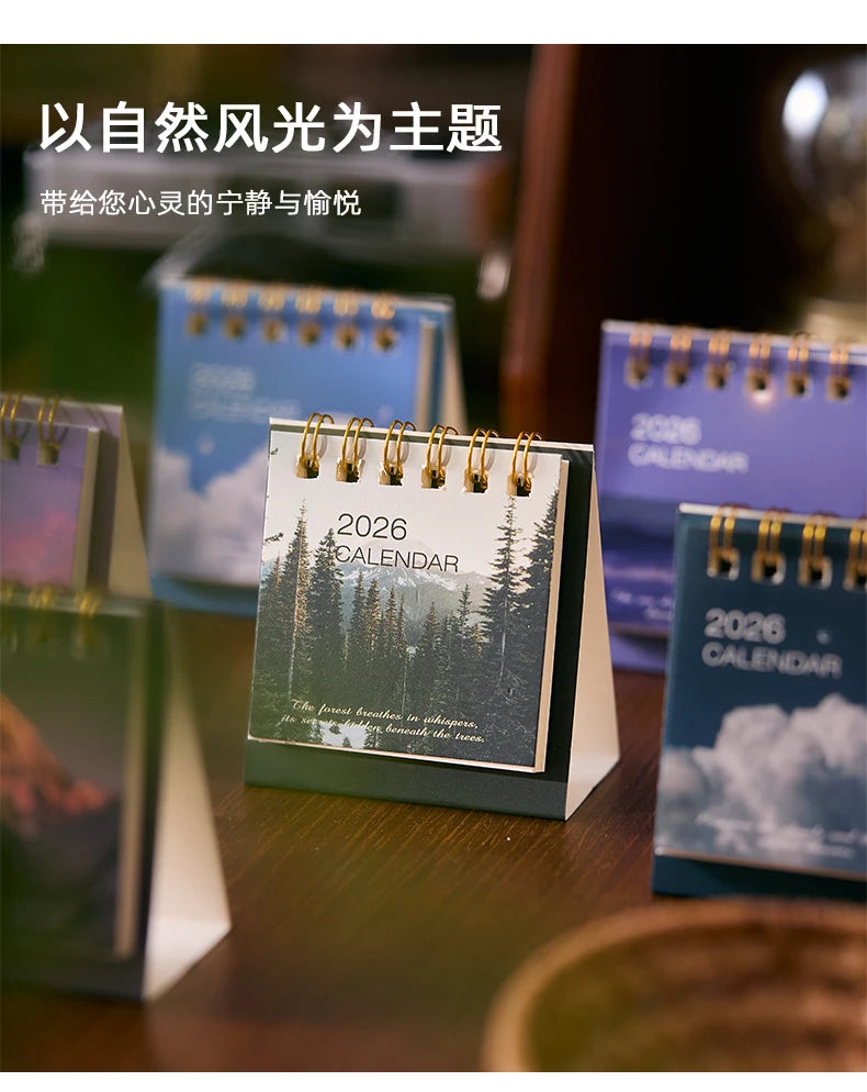 Simple Mini 2026 Calendar Office School Supplies calendar Desk calendar monthly Planner Desk accessories Decor Record