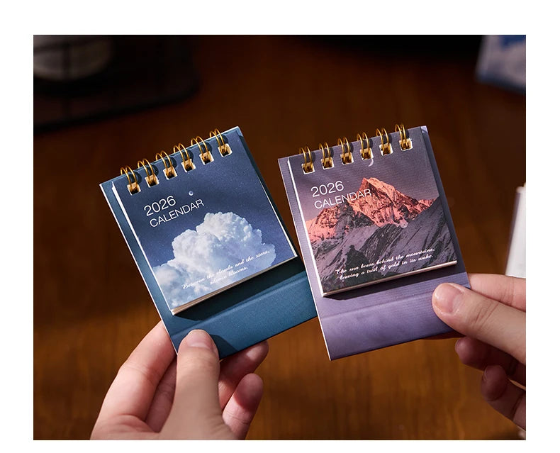 Simple Mini 2026 Calendar Office School Supplies calendar Desk calendar monthly Planner Desk accessories Decor Record