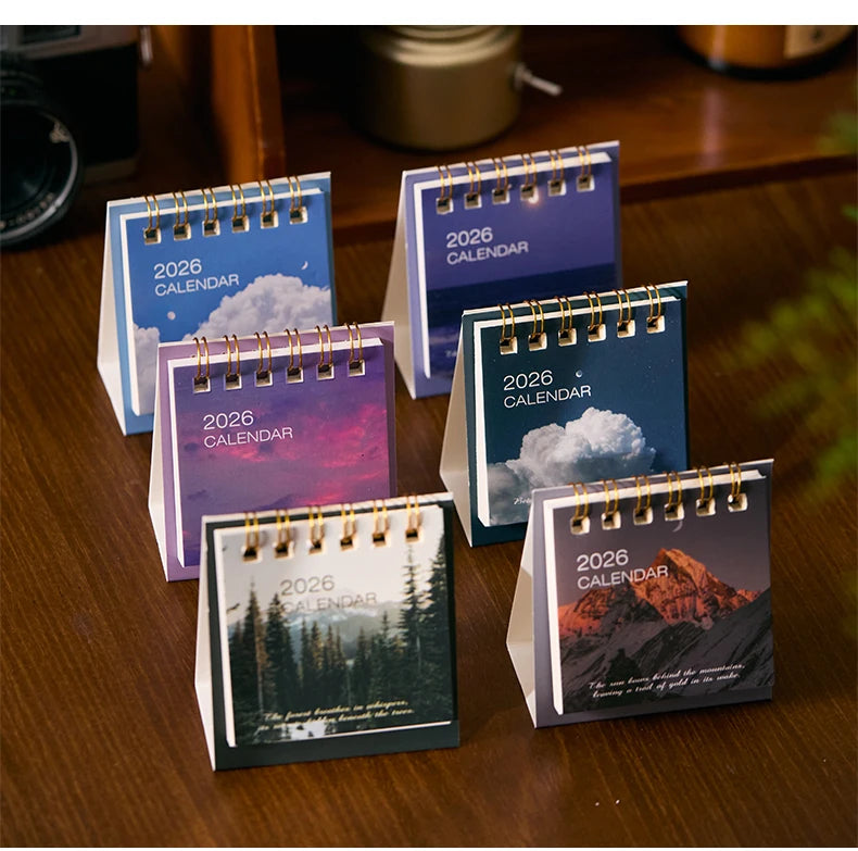 Simple Mini 2026 Calendar Office School Supplies calendar Desk calendar monthly Planner Desk accessories Decor Record