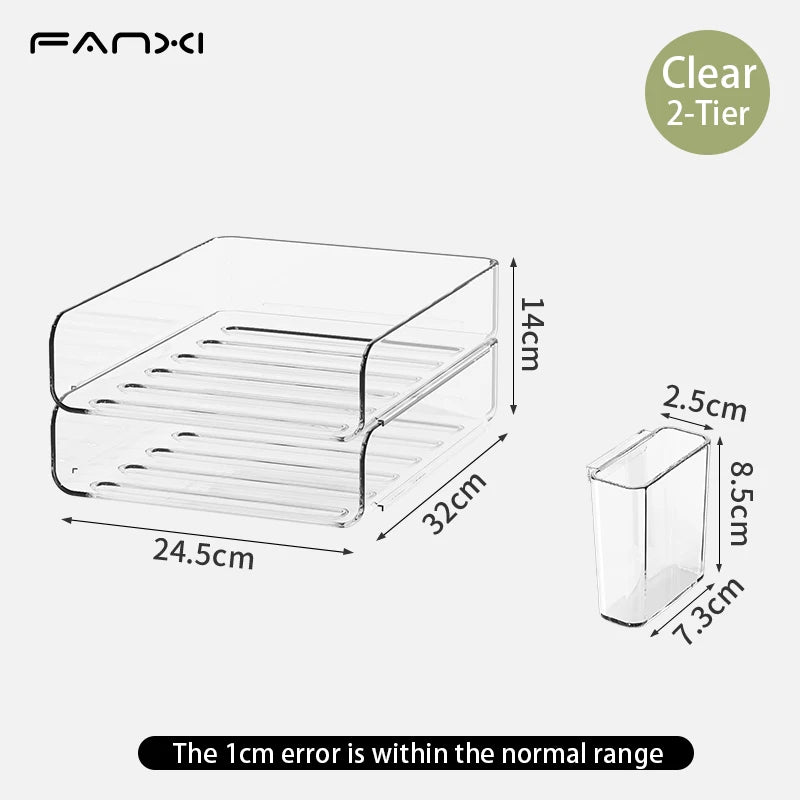 Desk storage and accessories, 4-tier paper trust tray storage box with file holder, desk storage office supplies, desk storge