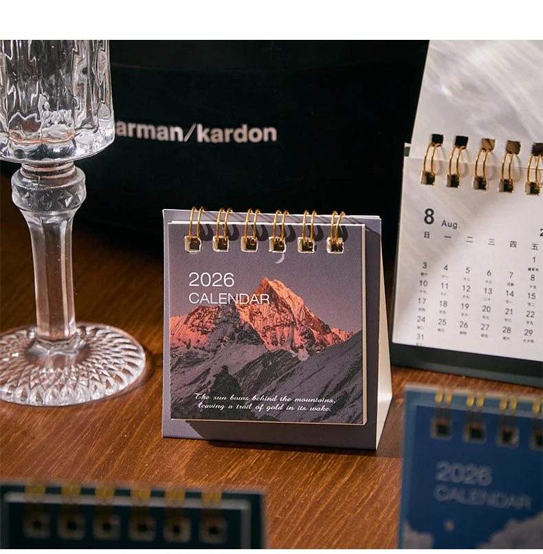 Simple Mini 2026 Calendar Office School Supplies calendar Desk calendar monthly Planner Desk accessories Decor Record